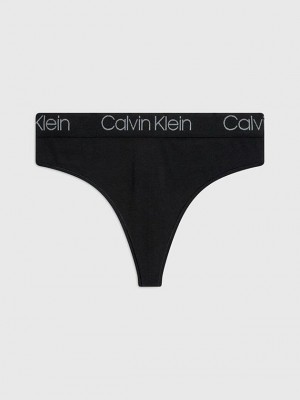 Black Calvin Klein High Waisted - Body Women Thong | VSTN-38465