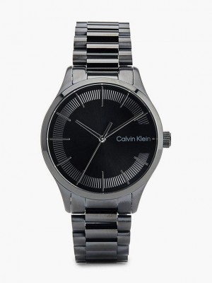 Black Calvin Klein Iconic Bracelet Women Watch | ZLGB-29850