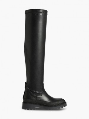 Black Calvin Klein Knee Women Boots | HOIS-10825
