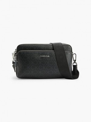Black Calvin Klein Large Recycled Crossbody Women Bags | ODBH-24608