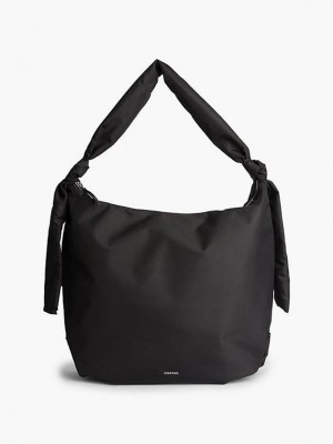 Black Calvin Klein Large Recycled Hobo Women Bags | ISDE-59371