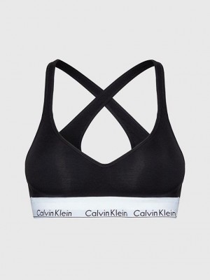 Black Calvin Klein Lift - Modern Cotton Women Bra | AIBP-85347