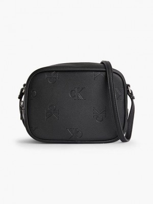 Black Calvin Klein Logo Crossbody Women Bags | HQFJ-28543