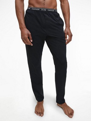 Black Calvin Klein Lounge - CK One Men Joggers | SLYX-48657