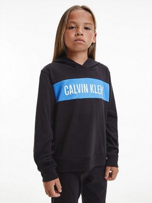 Black Calvin Klein Lounge - Intense Power Boys's Hoodie | VSXB-63580