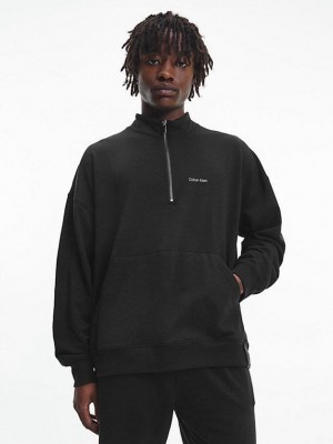 Black Calvin Klein Lounge - Modern Cotton Men Sweatshirt | VGCL-94152