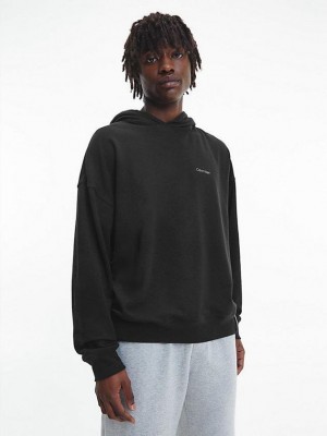Black Calvin Klein Lounge - Modern Cotton Men Hoodie | GZTB-93720