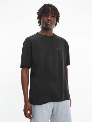Black Calvin Klein Lounge - Modern Cotton Men T-Shirt | BWCP-21096
