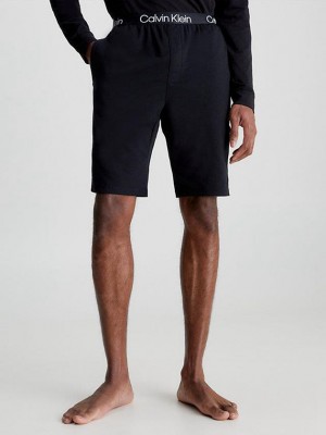 Black Calvin Klein Lounge - Modern Structure Men Shorts | ADHN-53160