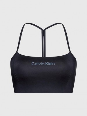Black Calvin Klein Low Impact Sports Women Bra | WPSX-32074