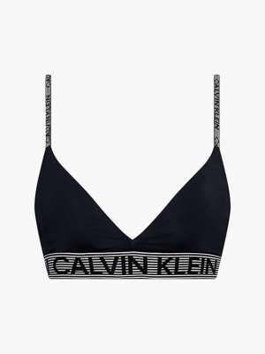 Black Calvin Klein Low Impact Sports Women Bra | ZYFO-06351