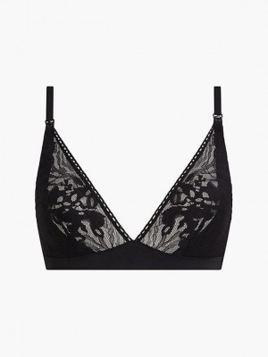 Black Calvin Klein Maternity - Ultra Soft Lace Women Bra | FCVU-83154