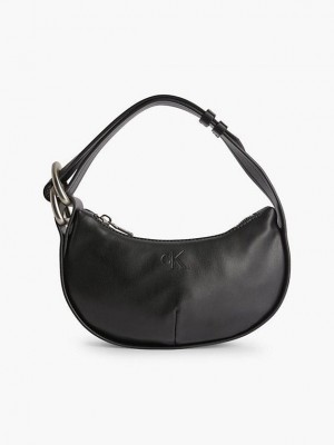 Black Calvin Klein Mini Hobo Women Bags | TSUJ-46185