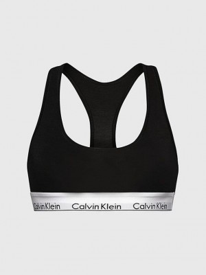 Black Calvin Klein Modern Cotton Women Bra | MNUY-65284