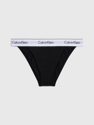 Black Calvin Klein Modern Cotton Women Thong | CTAI-20396