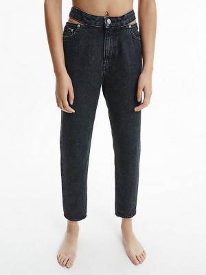 Black Calvin Klein Mom Women Jeans | XPQN-87395