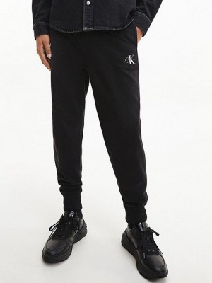 Black Calvin Klein Monogram Men Joggers | VWPA-39102