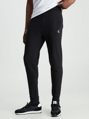 Black Calvin Klein Monogram Men Joggers | GHJI-19237