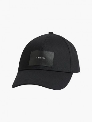 Black Calvin Klein Organic Cotton Men Cap | WSXV-27839
