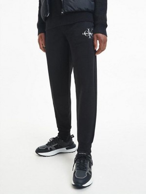 Black Calvin Klein Organic Cotton Men Joggers | HSME-58937