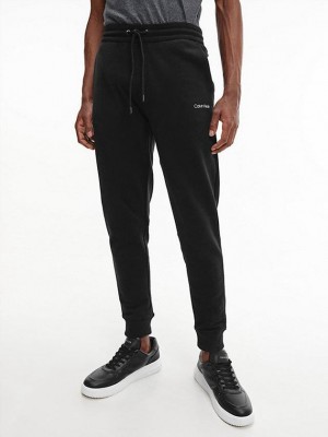 Black Calvin Klein Organic Cotton Men Joggers | RDAF-24653
