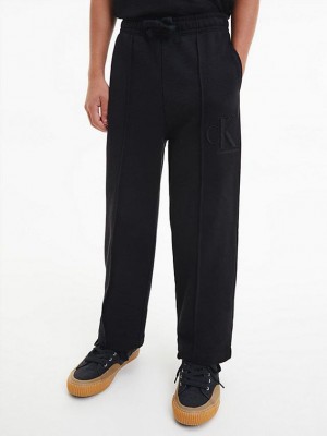 Black Calvin Klein Organic Cotton Terry Boys's Joggers | CBRV-95230