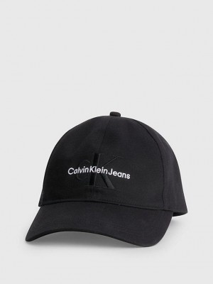 Black Calvin Klein Organic Cotton Twill Women Cap | KMWU-42985