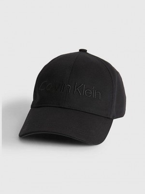 Black Calvin Klein Organic Cotton Women Cap | ZTOA-04539