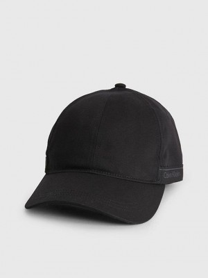 Black Calvin Klein Organic Cotton Women Cap | OHBL-90643