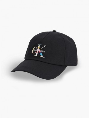 Black Calvin Klein Organic Cotton - Pride Men Cap | PXMB-46978