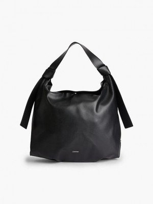Black Calvin Klein Oversized Recycled Tote Women Bags | DJNL-18723