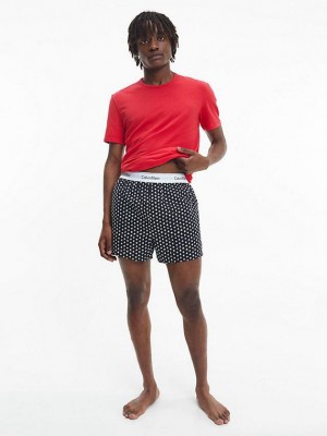 Black Calvin Klein Pyjama Set Men Shorts | HETB-65489
