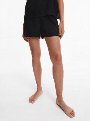 Black Calvin Klein Pyjama Women Shorts | GQVB-17958