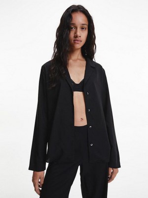 Black Calvin Klein Pyjama Women Top | YSZQ-98143