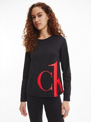 Black Calvin Klein Pyjama - CK One Women Top | NPTF-15642
