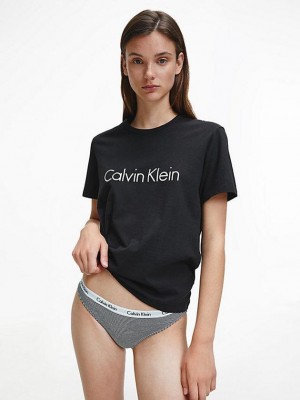 Black Calvin Klein Pyjama - Comfort Cotton Women Top | RPJG-60935