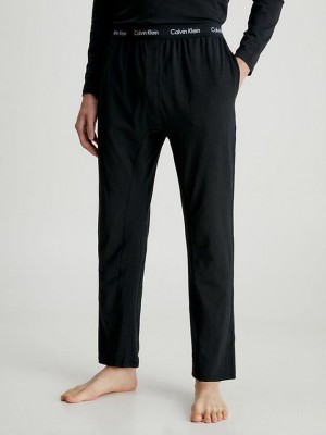Black Calvin Klein Pyjama - Cotton Stretch Men Pants | ZFUR-04517