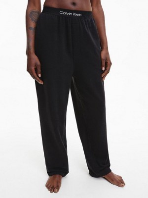 Black Calvin Klein Pyjama - Embossed Icon Women Pants | JZQR-43160