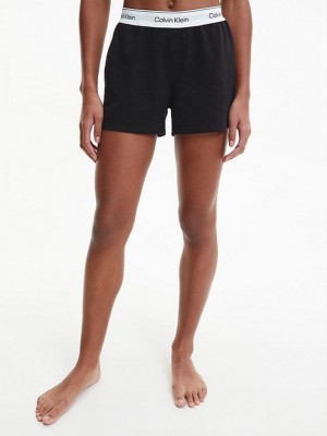 Black Calvin Klein Pyjama - Modern Cotton Women Shorts | BKHT-84260