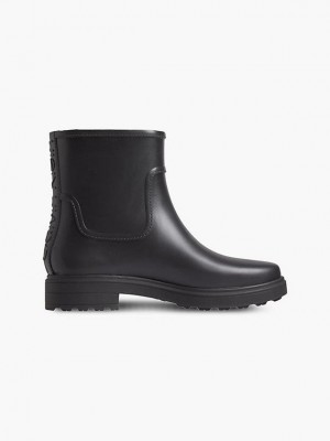 Black Calvin Klein Rain Women Boots | KXJA-74650