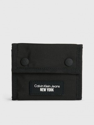 Black Calvin Klein Recycled Billfold Men Wallet | SOAJ-23708