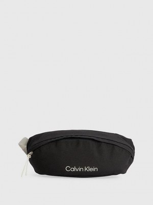 Black Calvin Klein Recycled Bum Women Bags | VZJD-83724