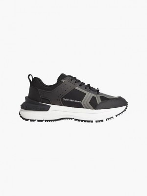 Black Calvin Klein Recycled Chunky Men Sneakers | RTVS-19683