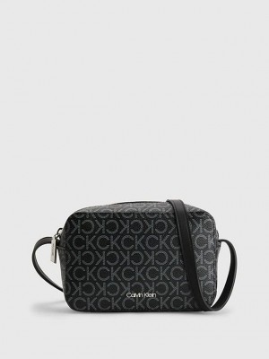 Black Calvin Klein Recycled Crossbody Logo Women Bags | QKXP-73240