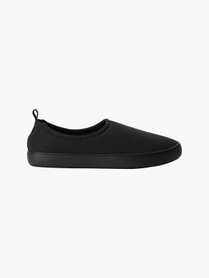 Black Calvin Klein Recycled Felt Men Slippers | SBVE-23814