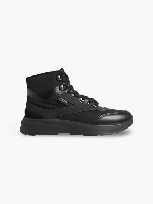 Black Calvin Klein Recycled High-Top Men Sneakers | CZGL-49836
