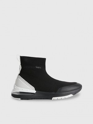 Black Calvin Klein Recycled High-Top Sock Men Sneakers | XJRA-18690