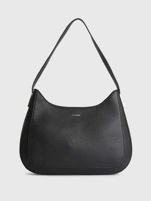 Black Calvin Klein Recycled Hobo Women Bags | ECDP-50896