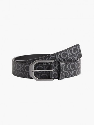 Black Calvin Klein Recycled Logo Men Belt | APHK-47018