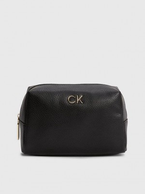 Black Calvin Klein Recycled Makeup Women Bags | RLFS-04752